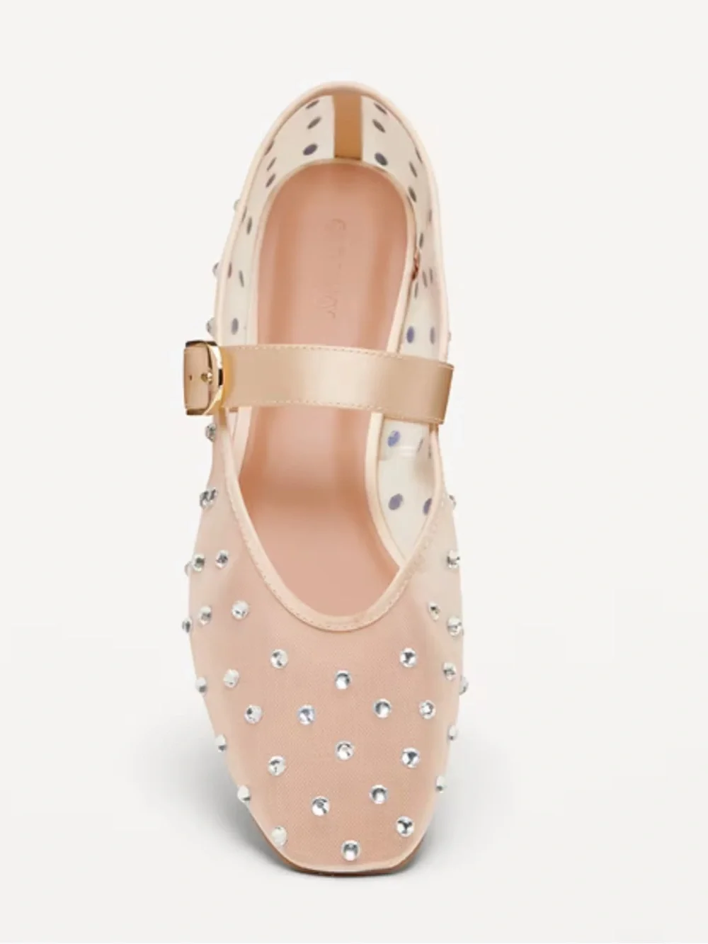 Old Navy Mesh Embellished Mary Jane Ballet Flats